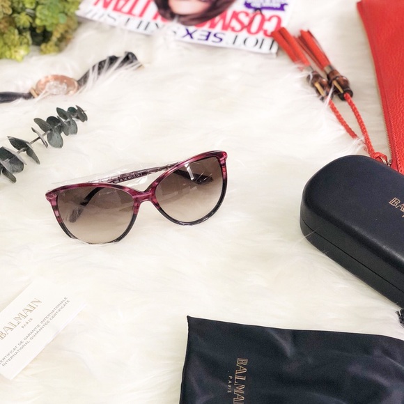 Balmain Accessories - Balmain Cat Eye Acetate Frame Sunglasses